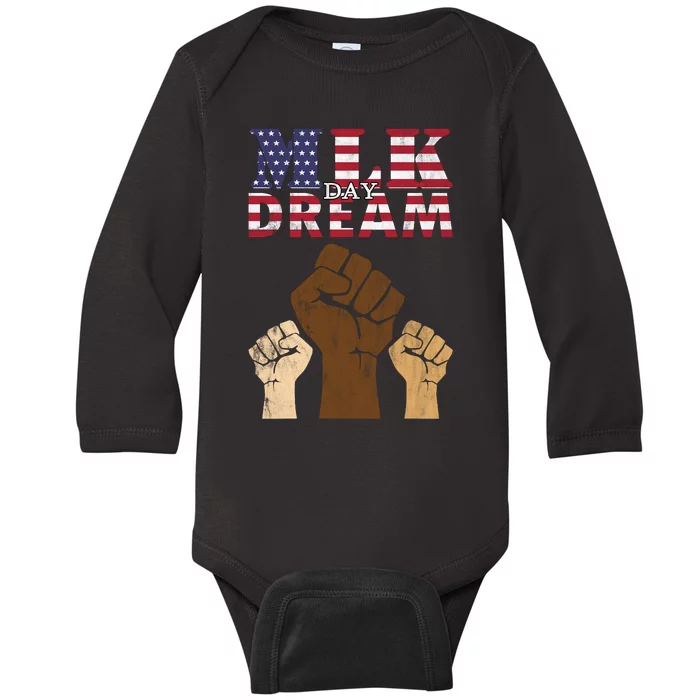 Martin Luther King Jr. MLK Dream Day Baby Long Sleeve Bodysuit