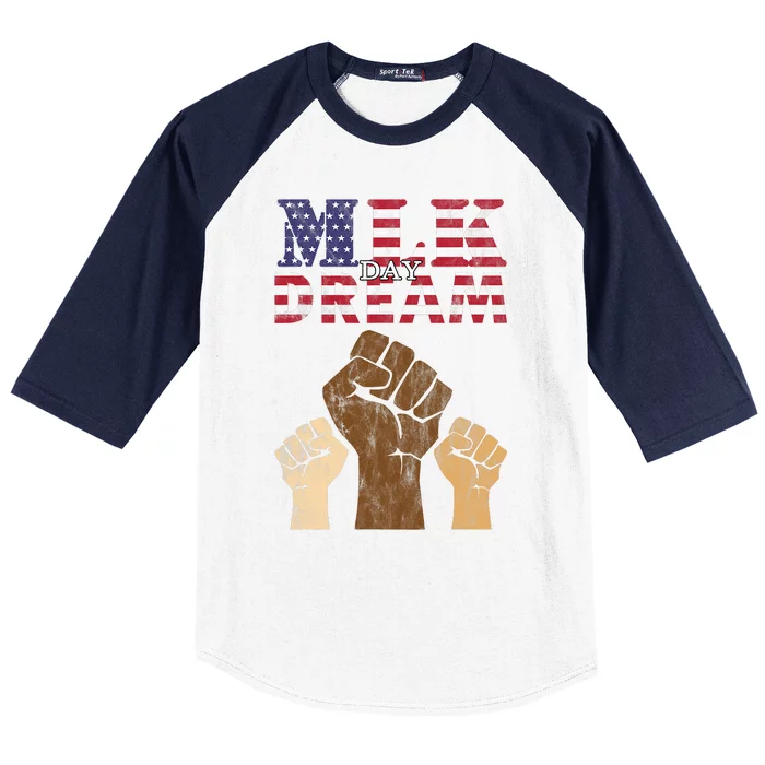 Martin Luther King Jr. MLK Dream Day Gift Design Baseball Sleeve Shirt