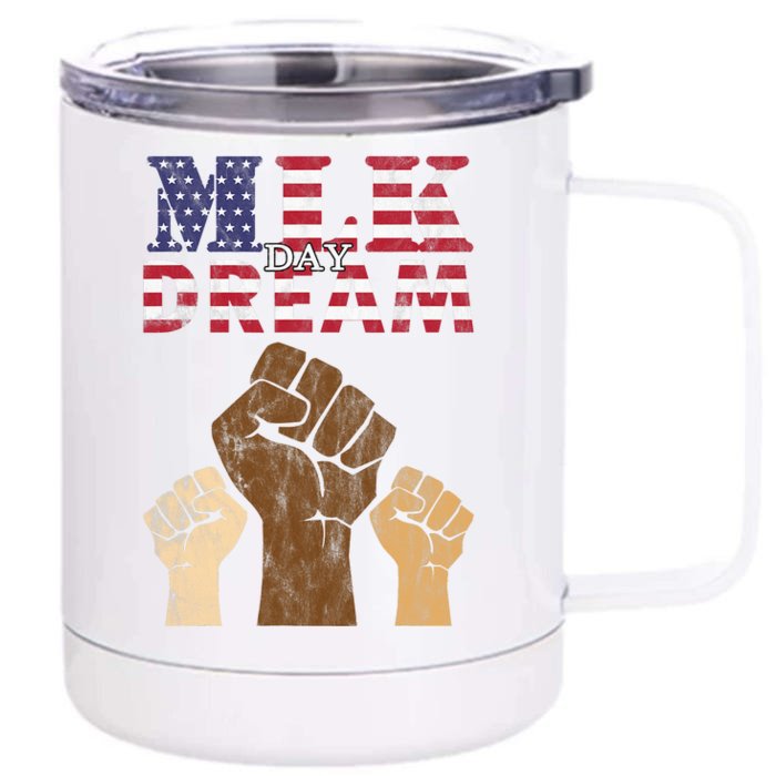 Martin Luther King Jr. MLK Dream Day Gift Design Front & Back 12oz Stainless Steel Tumbler Cup