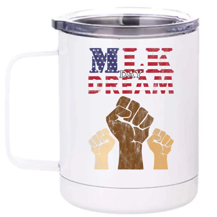 Martin Luther King Jr. MLK Dream Day Gift Design Front & Back 12oz Stainless Steel Tumbler Cup