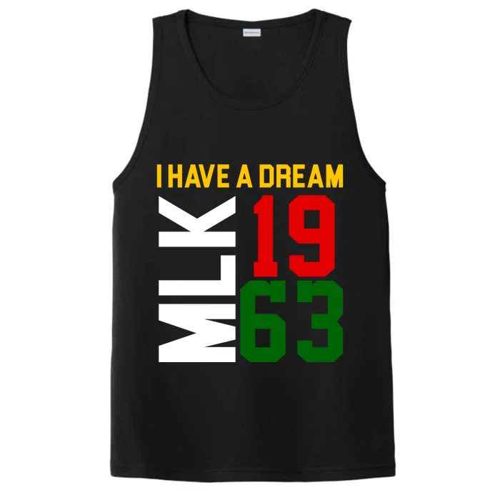 Martin Luther King Day I Have A Dream Black History MLK Performance Tank