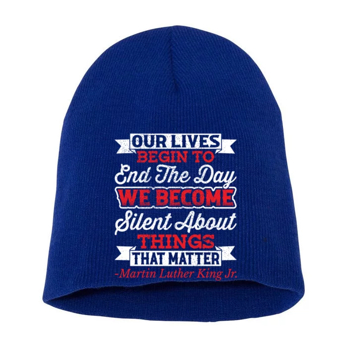 Martin Luther King Jr Gift Short Acrylic Beanie