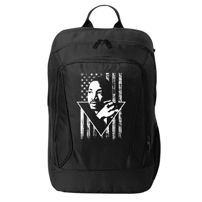 Martin Luther King Jr Distressed USA Flag City Backpack