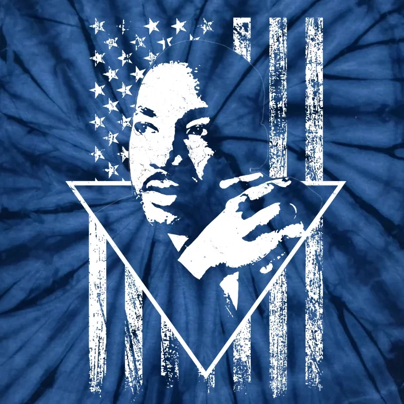 Martin Luther King Jr Distressed USA Flag Tie-Dye T-Shirt