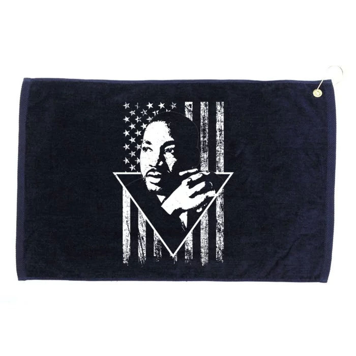 Martin Luther King Jr Distressed USA Flag Grommeted Golf Towel