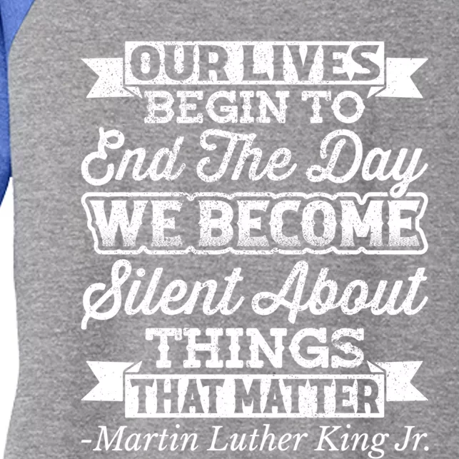 Martin Luther King Jr Gift Women's Tri-Blend 3/4-Sleeve Raglan Shirt