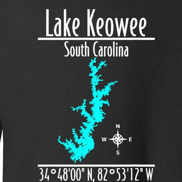 Modern Lake Keowee South Carolina Toddler Sweatshirt