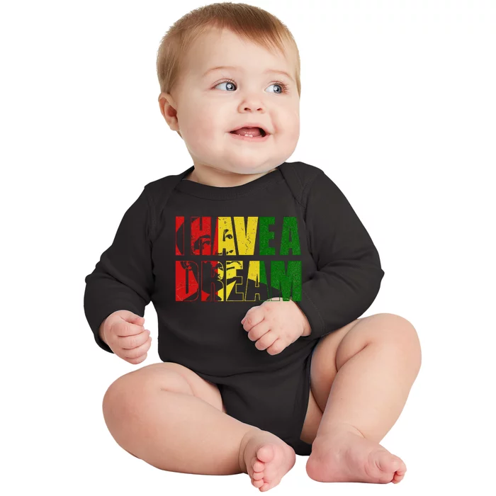 Martin Luther King Day I Have A Dream Mlk Day Baby Long Sleeve Bodysuit