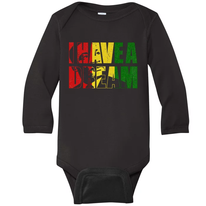 Martin Luther King Day I Have A Dream Mlk Day Baby Long Sleeve Bodysuit