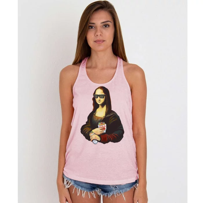 Mona Lisa Kebab Women's Knotted Racerback Tank