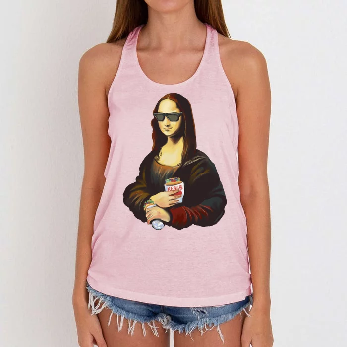 Mona Lisa Kebab Women's Knotted Racerback Tank