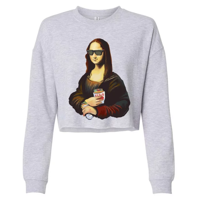 Mona Lisa Kebab Cropped Pullover Crew