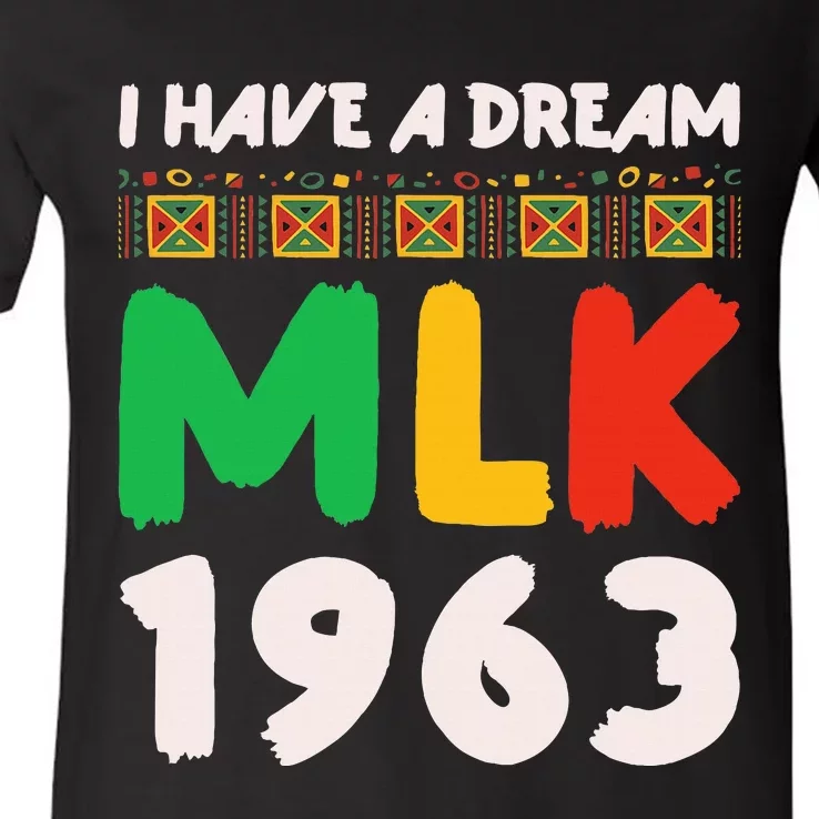 Martin Luther King Jr Mlk Day Black History V-Neck T-Shirt