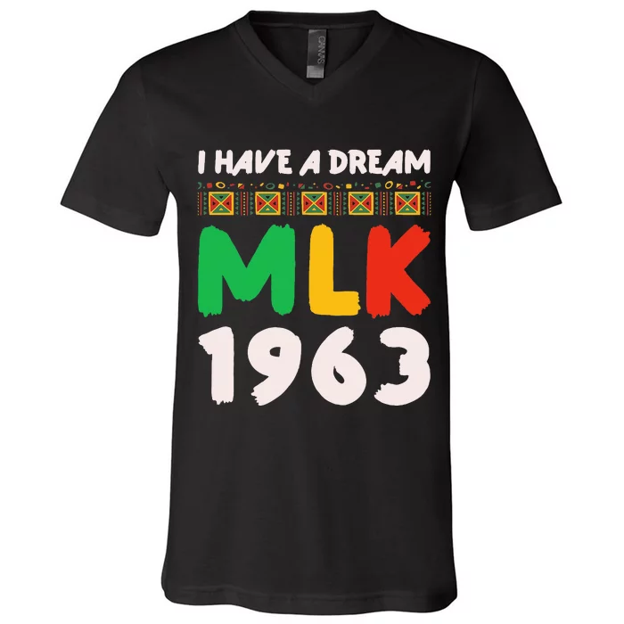 Martin Luther King Jr Mlk Day Black History V-Neck T-Shirt