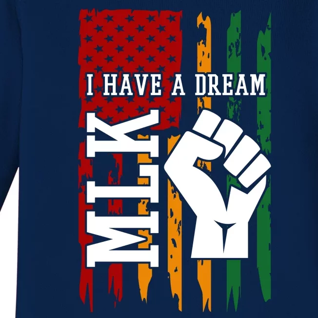 Martin Luther King I Have A Dream African American Baby Long Sleeve Bodysuit