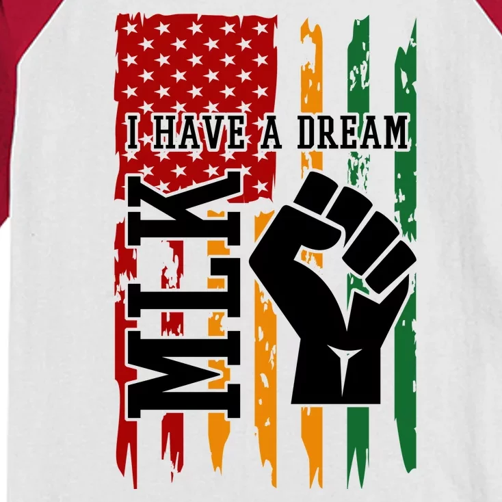 Martin Luther King I Have A Dream African American Kids Colorblock Raglan Jersey