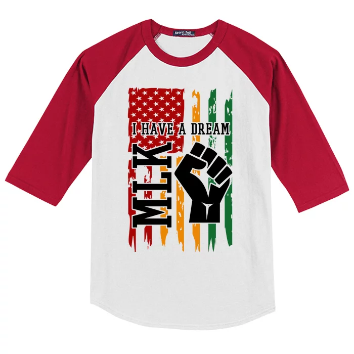 Martin Luther King I Have A Dream African American Kids Colorblock Raglan Jersey