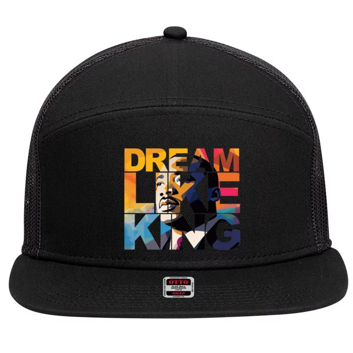 Martin Luther King Day Black History Month I Have A Dream 7 Panel Mesh Trucker Snapback Hat