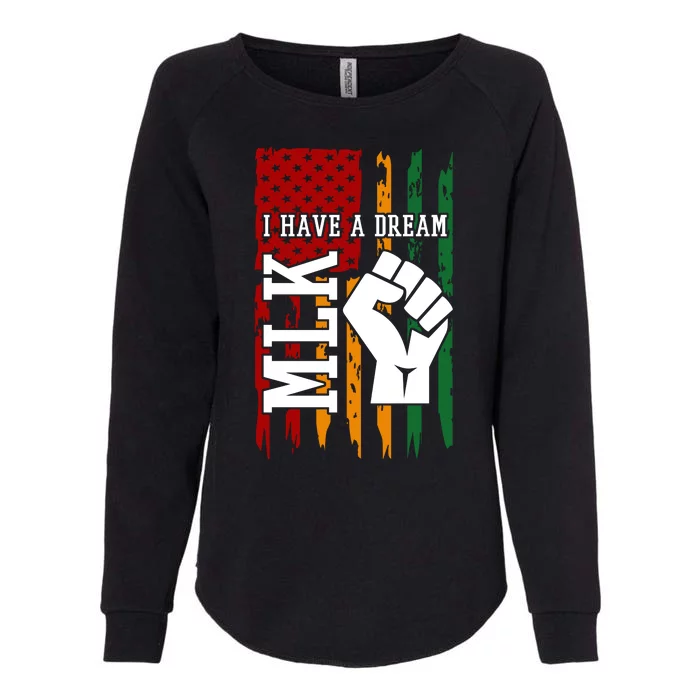 Martin Luther King Jr. Day Mlk American Flag Womens California Wash Sweatshirt