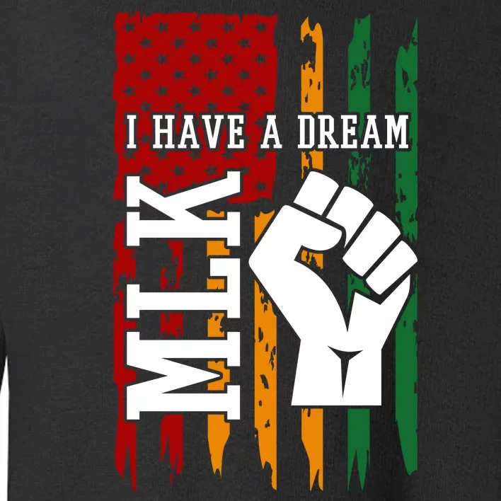 Martin Luther King Jr. Day Mlk American Flag Toddler Sweatshirt