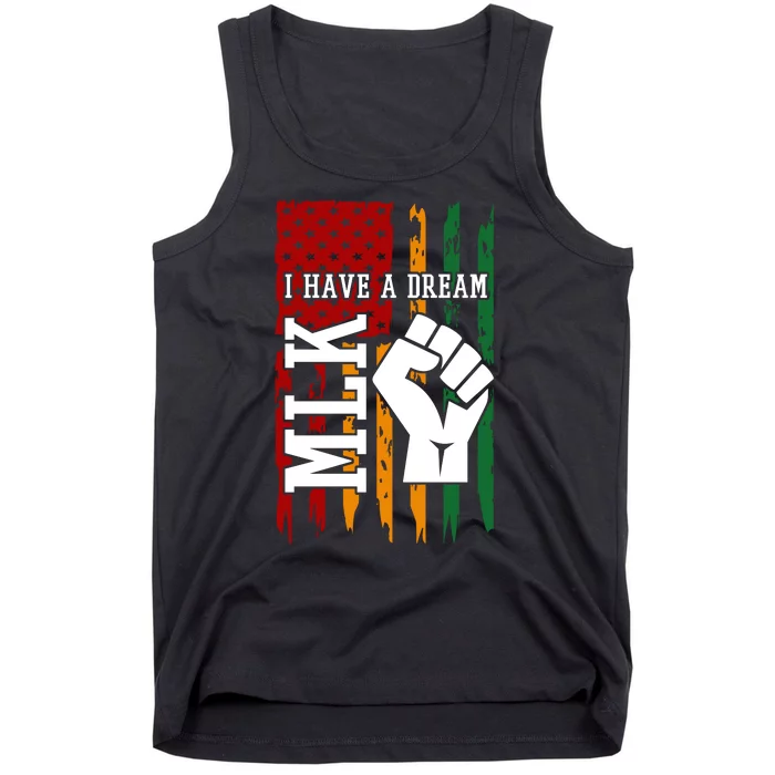 Martin Luther King Jr. Day Mlk American Flag Tank Top