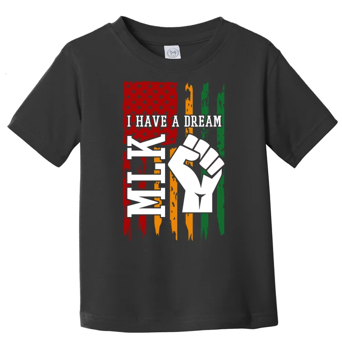 Martin Luther King Jr. Day Mlk American Flag Toddler T-Shirt