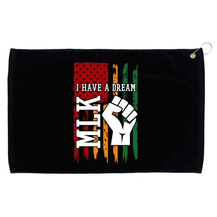 Martin Luther King Jr. Day Mlk American Flag Grommeted Golf Towel