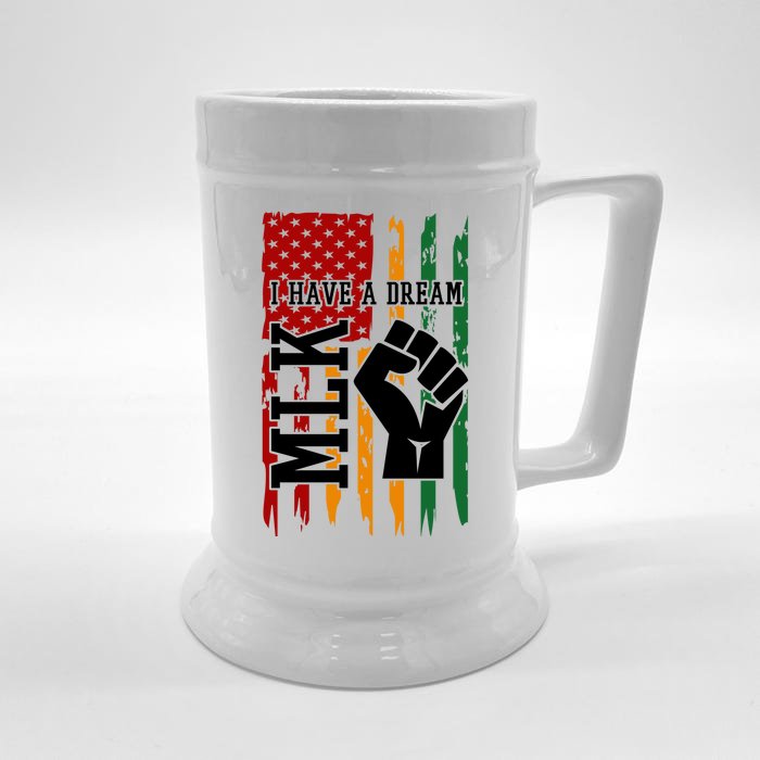 Martin Luther King Jr. Day Mlk American Flag Front & Back Beer Stein