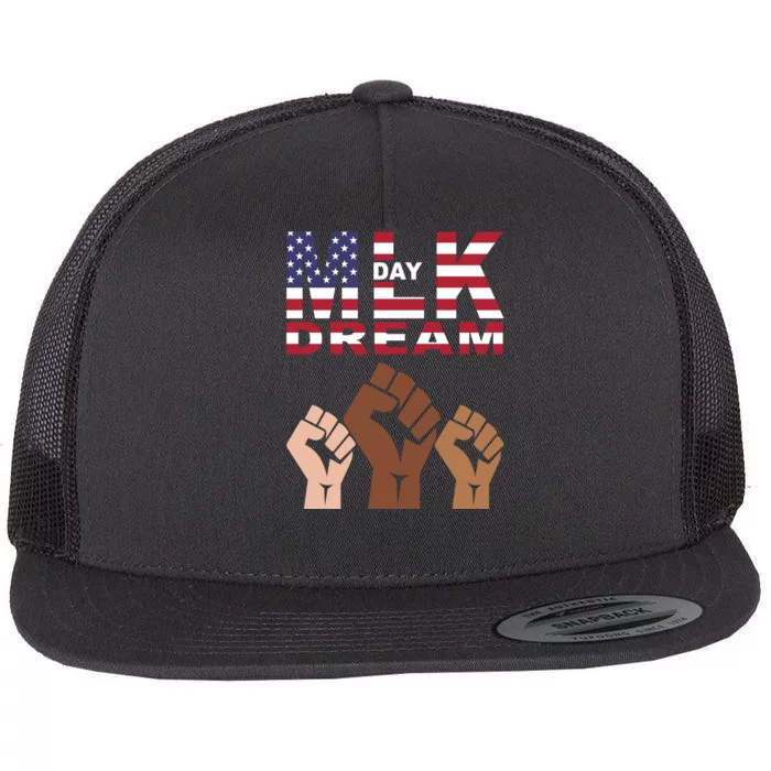 Martin Luther King Jr. Day Dream Mlk Black History Flat Bill Trucker Hat