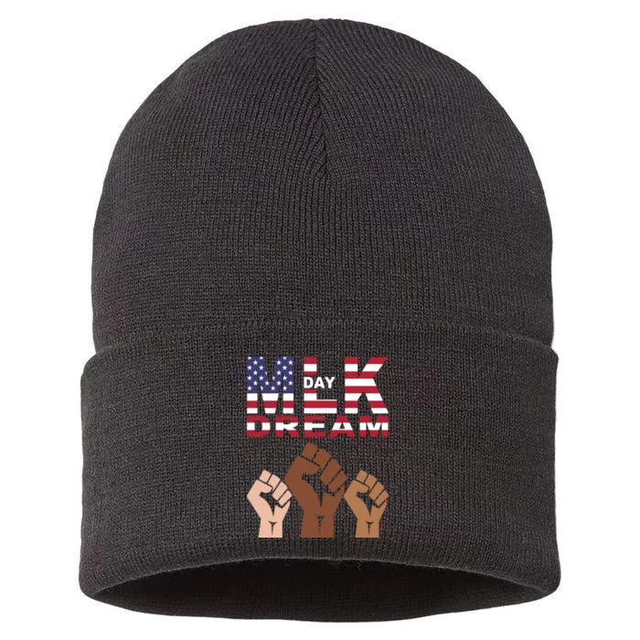 Martin Luther King Jr. Day Dream Mlk Black History Sustainable Knit Beanie