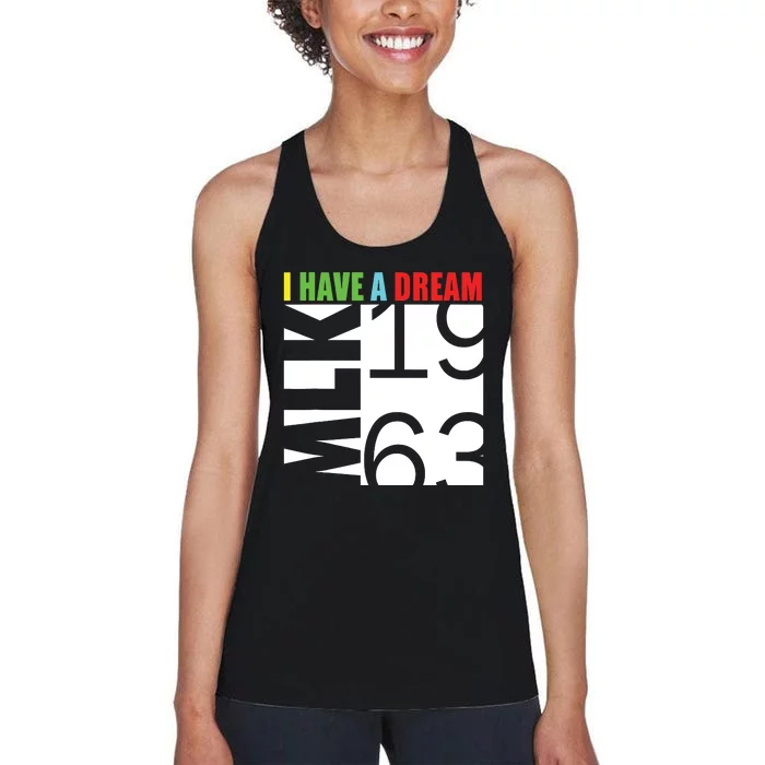 Martin Luther King Jr Day I Have A Dream Mlk Day Women's Racerback Tank