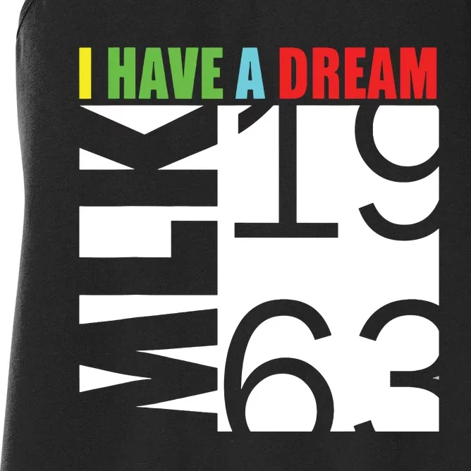 Martin Luther King Jr Day I Have A Dream Mlk Day Women's Racerback Tank