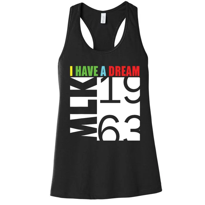 Martin Luther King Jr Day I Have A Dream Mlk Day Women's Racerback Tank