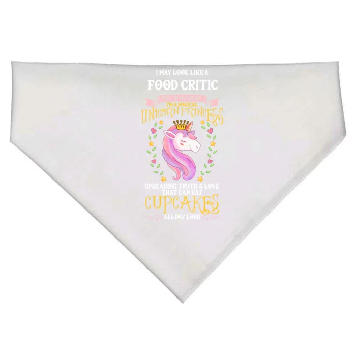 May Look Like Food Critic Unicorn Cupcakes Funny Gift USA-Made Doggie Bandana