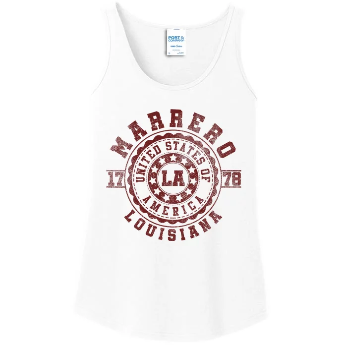 Marrero La Louisiana Vintage City Apparels Ladies Essential Tank