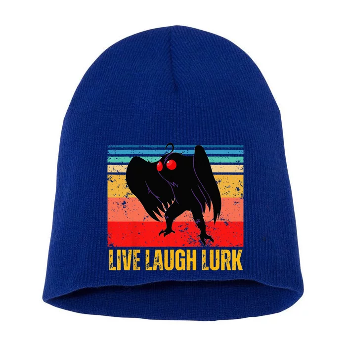 Mothman Live Laugh Lurk Short Acrylic Beanie