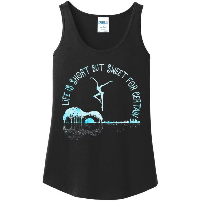 Music Lover Life Is Short But Sweet For Certain Guitar Ladies Essential Tank