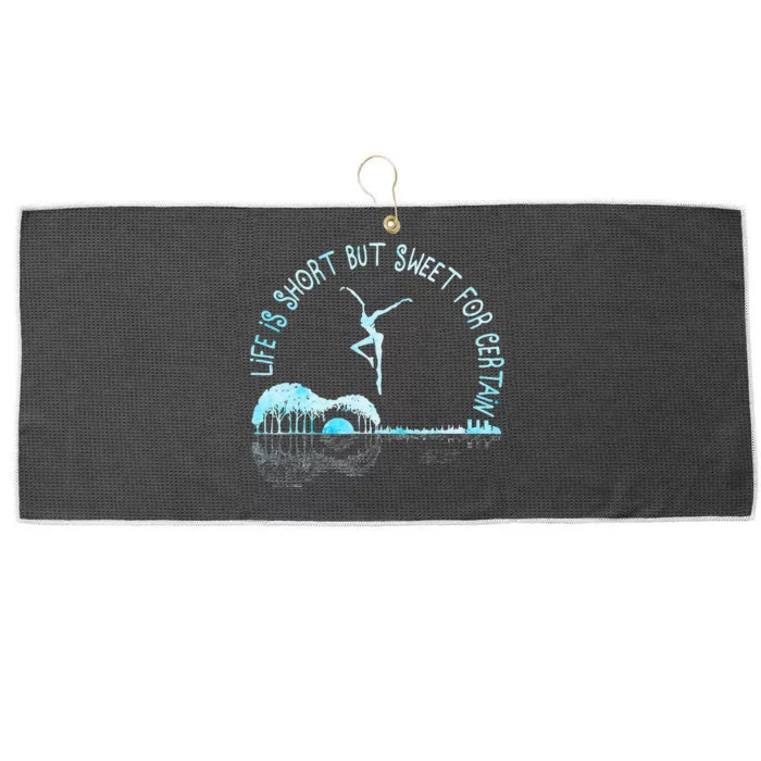 Music Lover Life Is Short But Sweet For Certain Large Microfiber Waffle Golf Towel