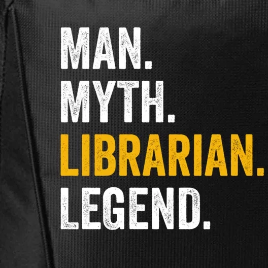 Myth Librarian Legend Library Funny Librarian Gift City Backpack