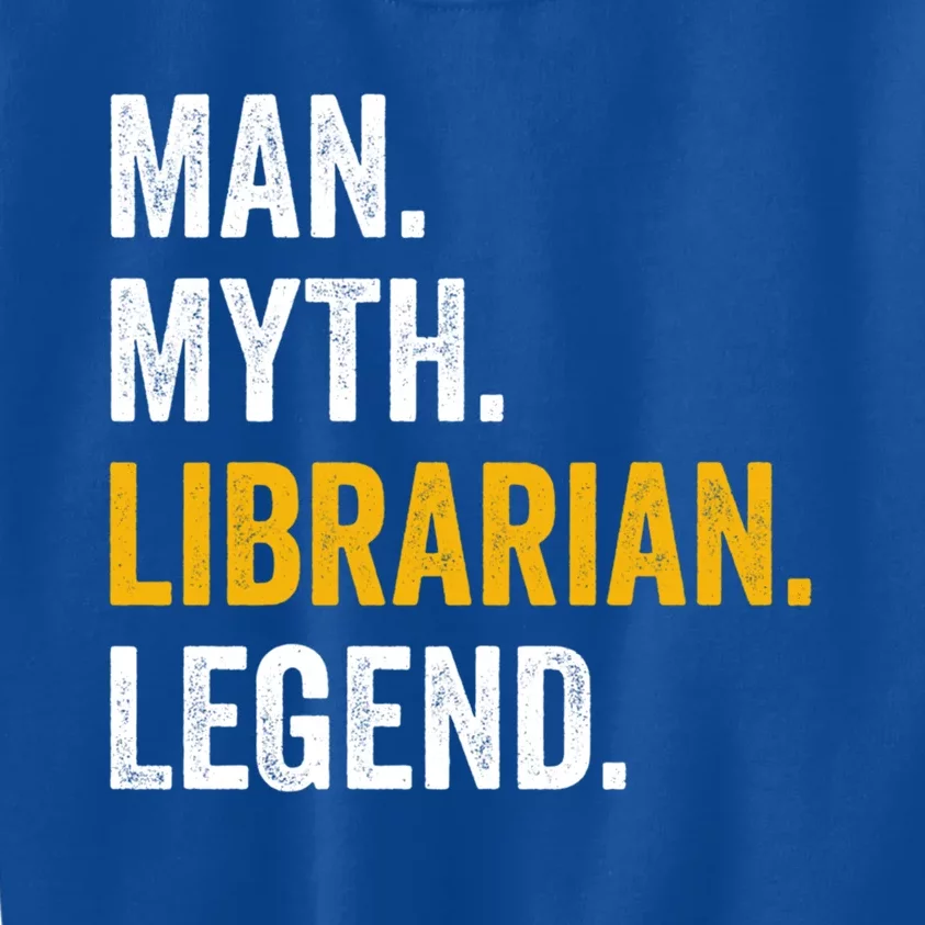 Myth Librarian Legend Library Funny Librarian Gift Kids Sweatshirt