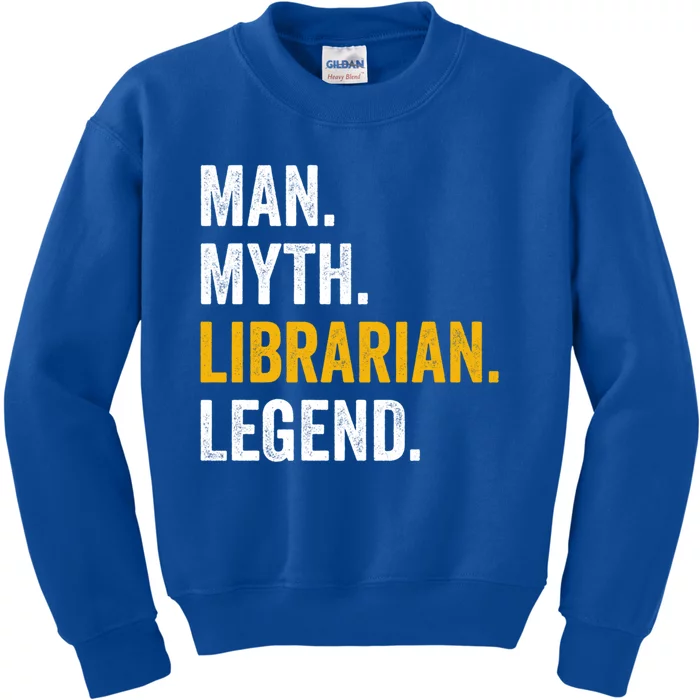 Myth Librarian Legend Library Funny Librarian Gift Kids Sweatshirt