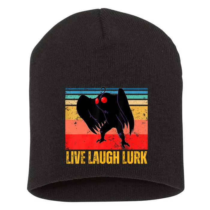 Mothman Live Laugh Lurk Short Acrylic Beanie