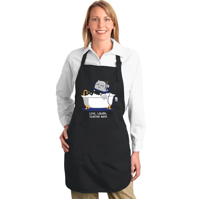 Mandatoryfunday Live Laugh Toaster Bath Full-Length Apron With Pocket