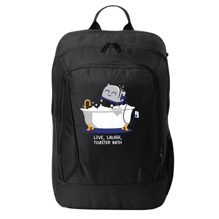 Mandatoryfunday Live Laugh Toaster Bath City Backpack