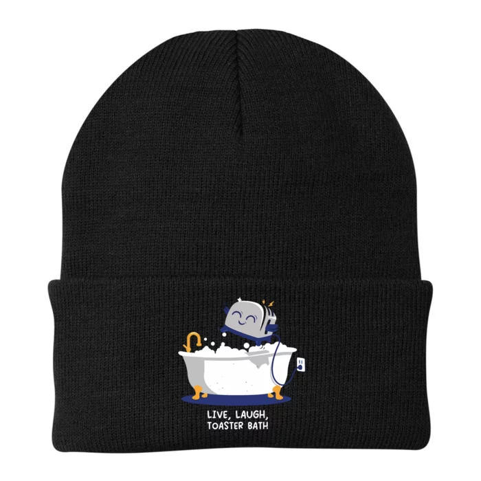 Mandatoryfunday Live Laugh Toaster Bath Knit Cap Winter Beanie