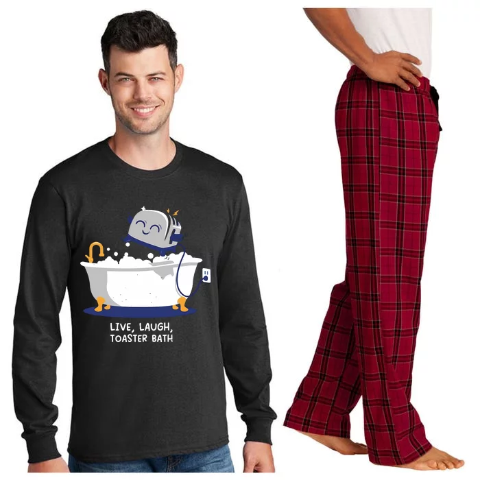 Mandatoryfunday Live Laugh Toaster Bath Long Sleeve Pajama Set