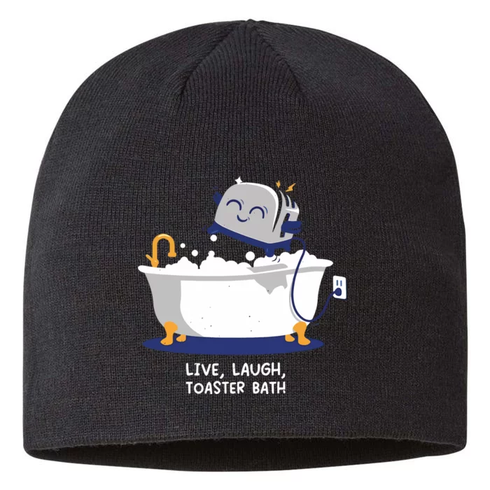 Mandatoryfunday Live Laugh Toaster Bath 8 1/2in Sustainable Knit Beanie