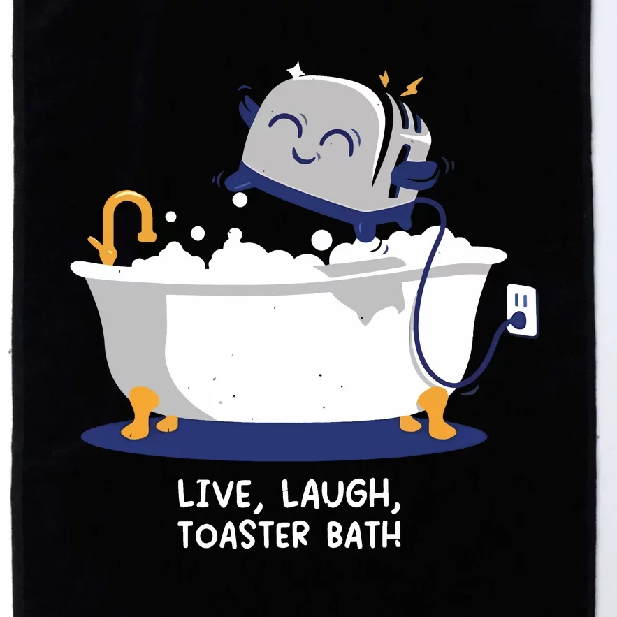 Mandatoryfunday Live Laugh Toaster Bath Platinum Collection Golf Towel