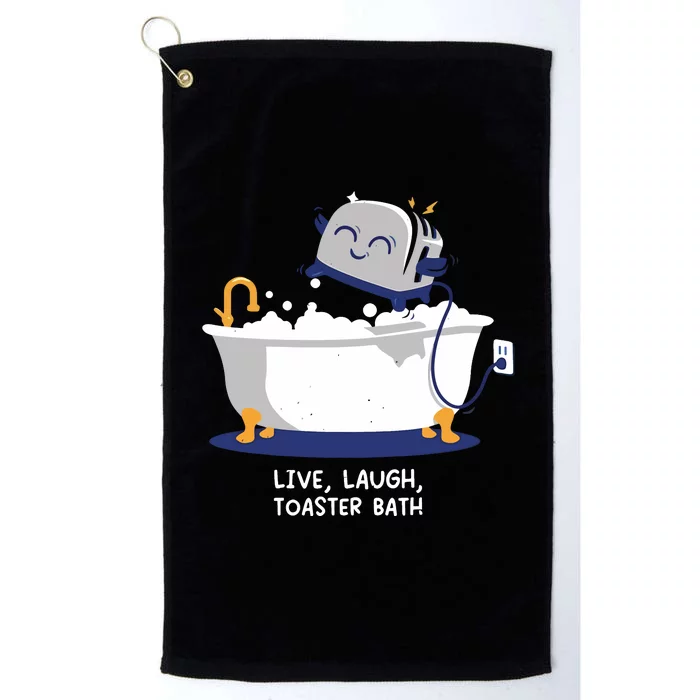 Mandatoryfunday Live Laugh Toaster Bath Platinum Collection Golf Towel