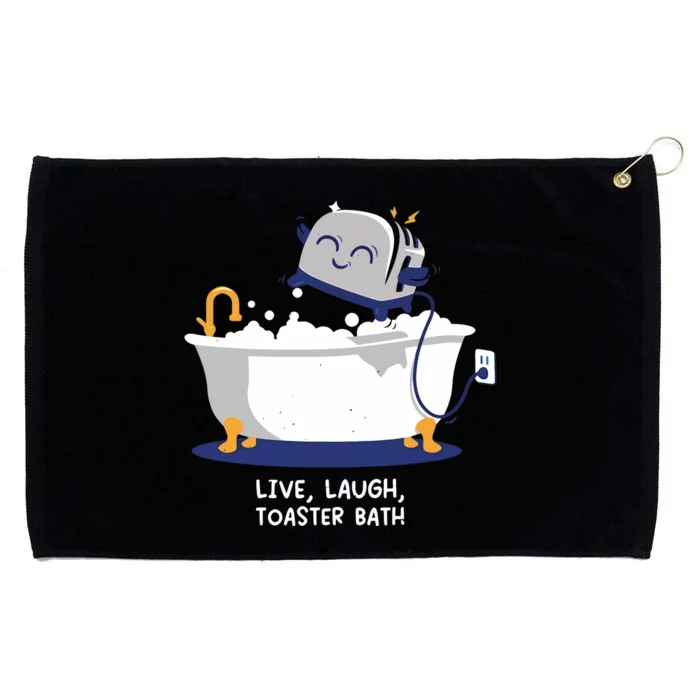 Mandatoryfunday Live Laugh Toaster Bath Grommeted Golf Towel